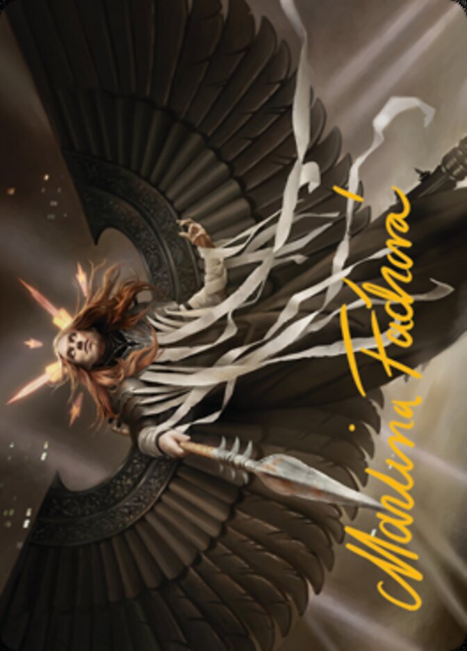 Angel of Suffering Art Card (Gold-Stamped Signature) [Streets of New Capenna Art Series] | Odin's Place