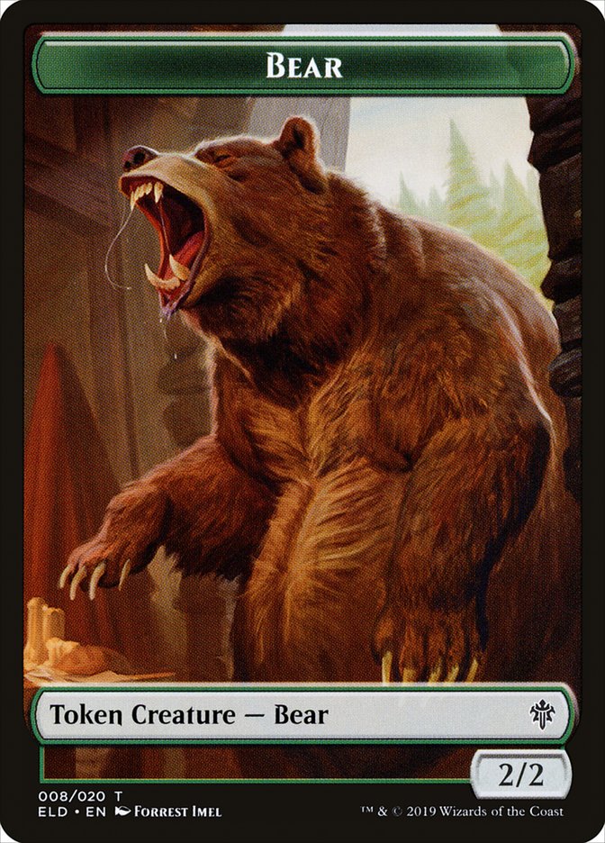 Bear Token [Throne of Eldraine Tokens] | Odin's Place
