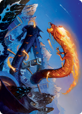 Atsushi, the Blazing Sky 1 Art Card [Kamigawa: Neon Dynasty Art Series] | Odin's Place