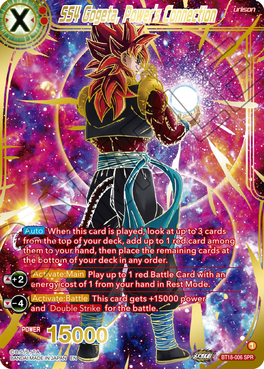 SS4 Gogeta, Power's Connection (SPR) (BT18-006) [Dawn of the Z-Legends] | Odin's Place