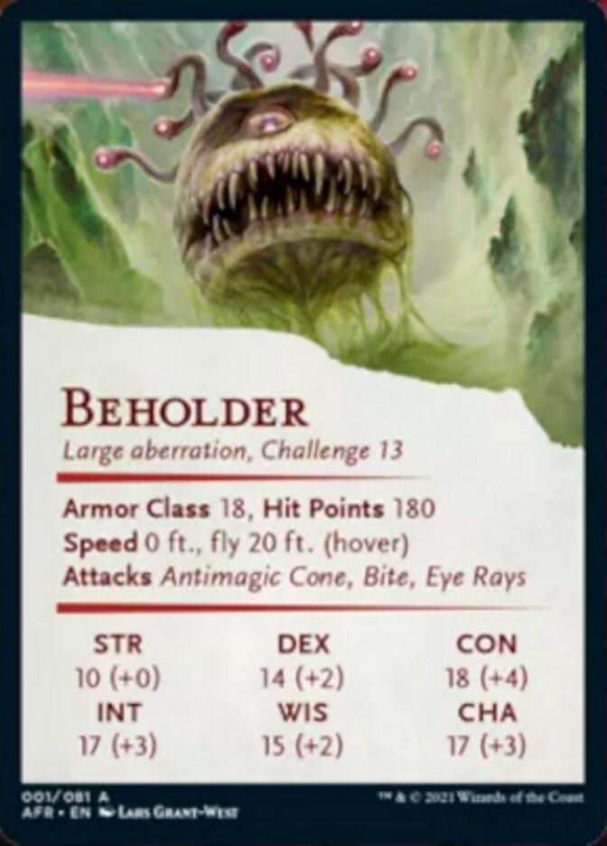 Beholder Art Card [Dungeons & Dragons: Adventures in the Forgotten Realms Art Series] | Odin's Place