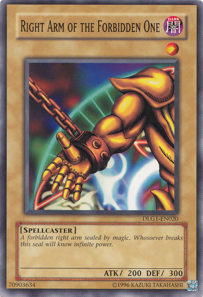 Right Arm of the Forbidden One [DLG1-EN020] Common | Odin's Place