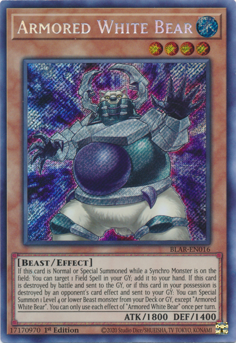 Armored White Bear [BLAR-EN016] Secret Rare | Odin's Place