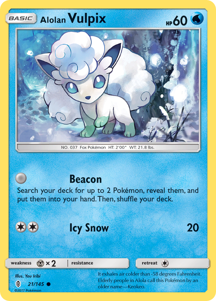 Alolan Vulpix (21/145) [Sun & Moon: Guardians Rising] | Odin's Place