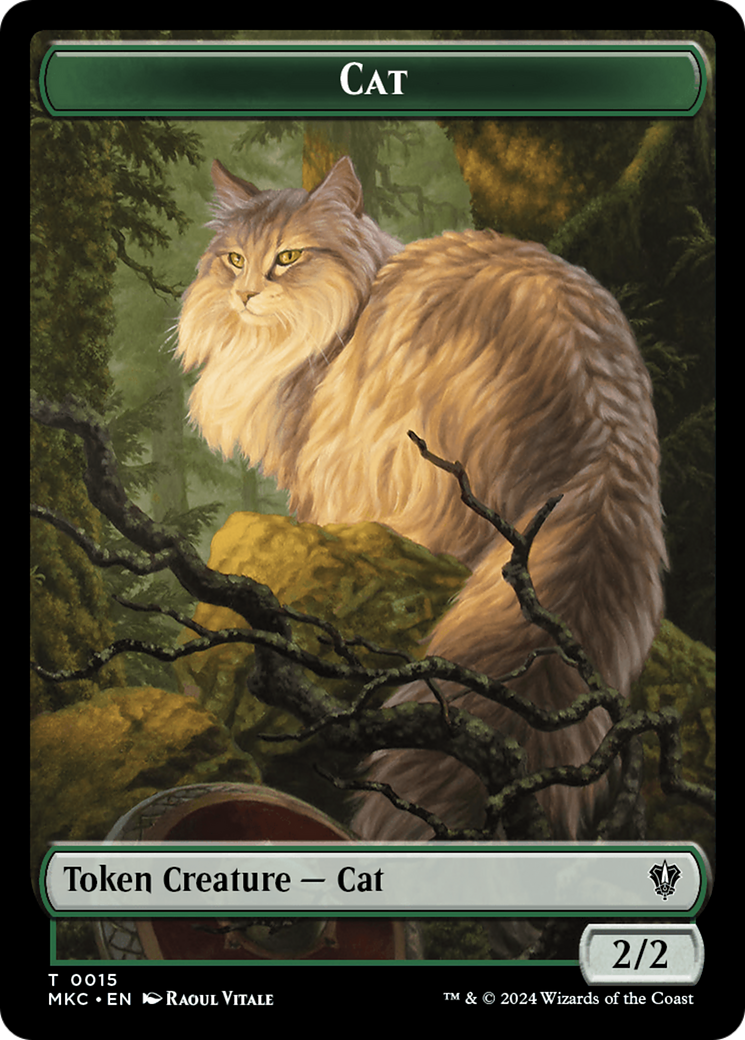 Drake // Cat Double-Sided Token [Murders at Karlov Manor Commander Tokens] | Odin's Place