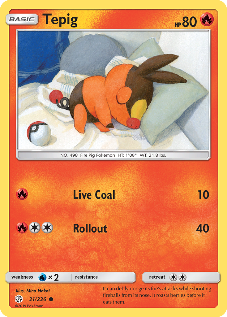 Tepig (31/236) [Sun & Moon: Cosmic Eclipse] | Odin's Place