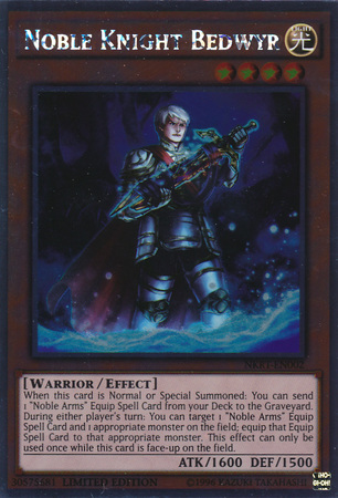 Noble Knight Bedwyr [NKRT-EN002] Platinum Rare | Odin's Place