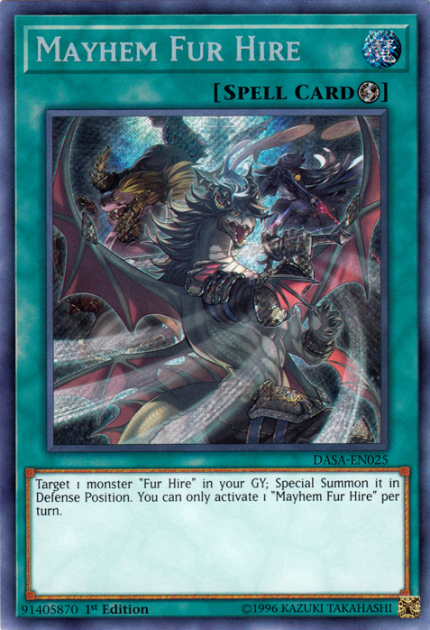 Mayhem Fur Hire [DASA-EN025] Secret Rare | Odin's Place