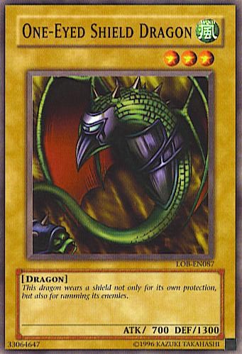 One-Eyed Shield Dragon [LOB-EN087] Common | Odin's Place