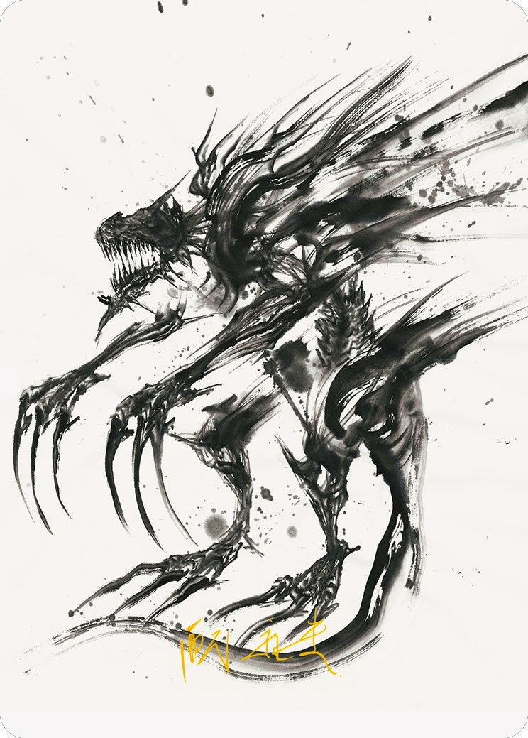 Phyrexian Obliterator Art Card (Gold-Stamped Signature) [Phyrexia: All Will Be One Art Series] | Odin's Place