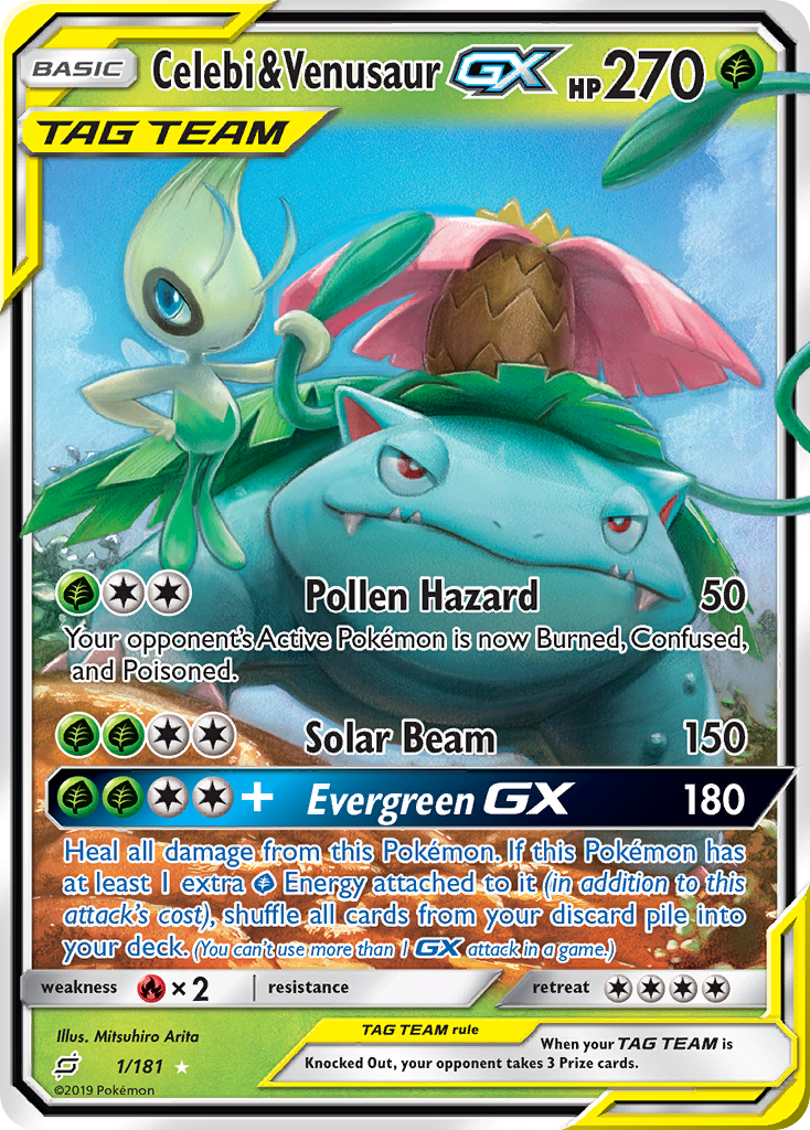 Celebi & Venusaur GX (1/181) [Sun & Moon: Team Up] | Odin's Place
