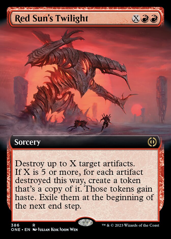 Red Sun's Twilight (Extended Art) [Phyrexia: All Will Be One] | Odin's Place