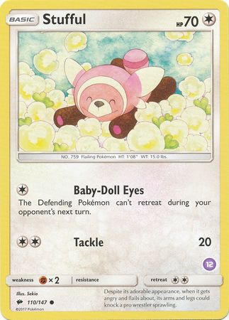 Stufful (110/147) (Deck Exclusive #12) [Sun & Moon: Trainer Kit - Alolan Sandslash] | Odin's Place