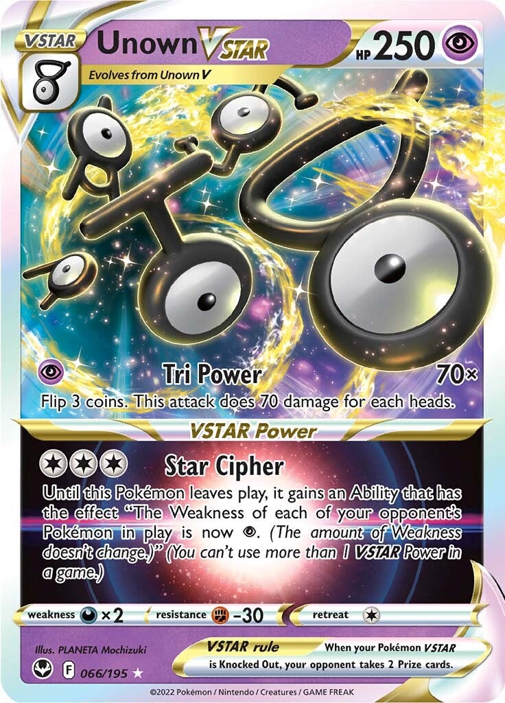 Unown VSTAR (066/195) [Sword & Shield: Silver Tempest] | Odin's Place