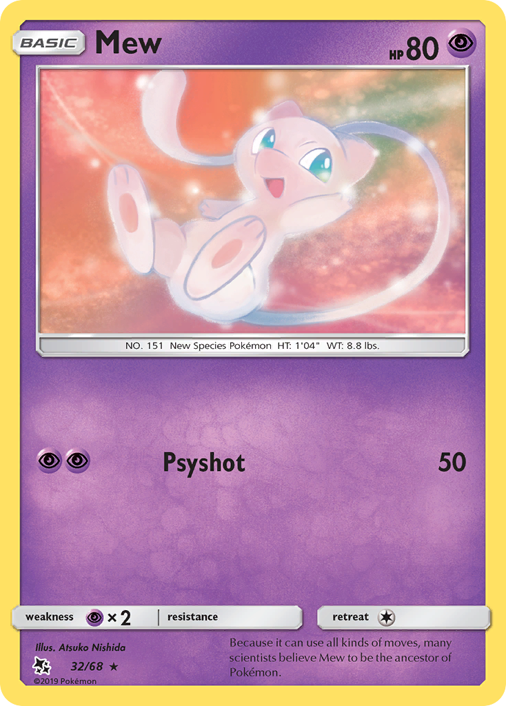 Mew (32/68) [Sun & Moon: Hidden Fates] | Odin's Place