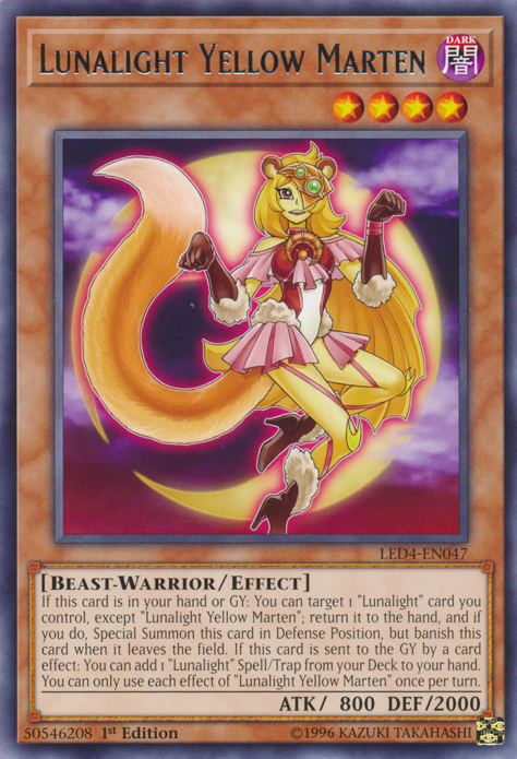 Lunalight Yellow Marten [LED4-EN047] Rare | Odin's Place