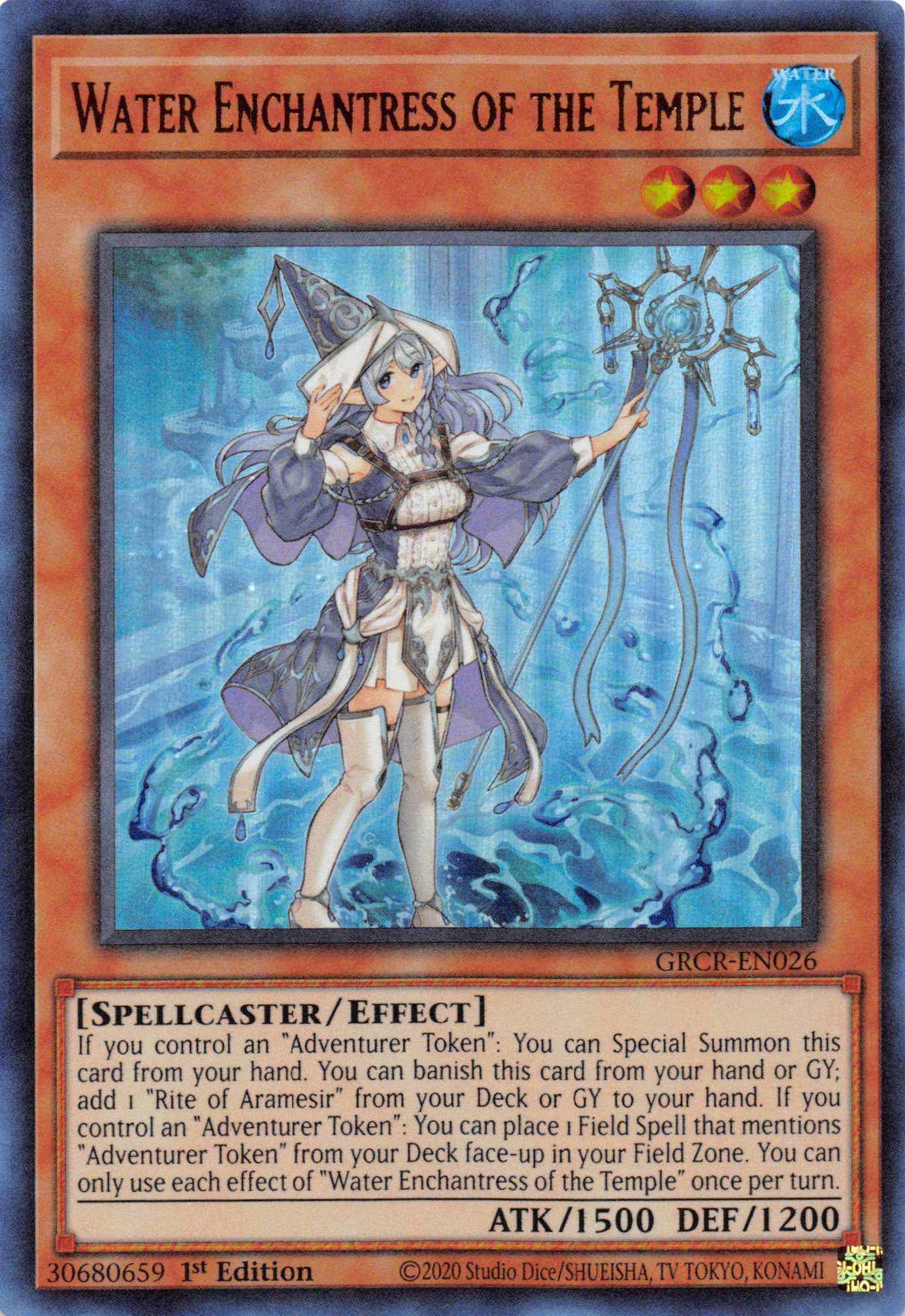 Water Enchantress of the Temple [GRCR-EN026] Ultra Rare | Odin's Place