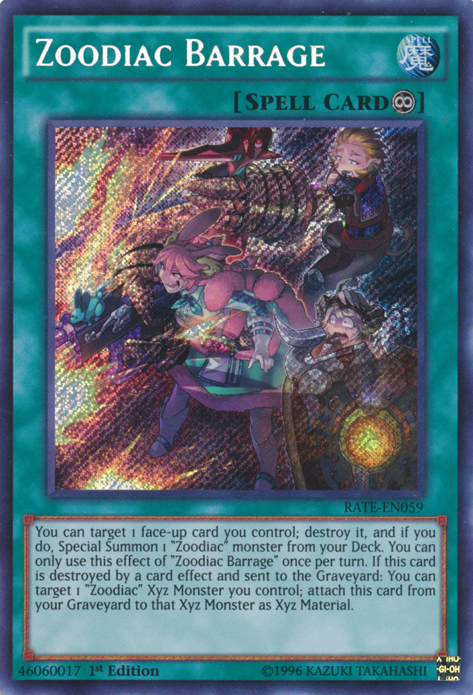 Zoodiac Barrage [RATE-EN059] Secret Rare | Odin's Place
