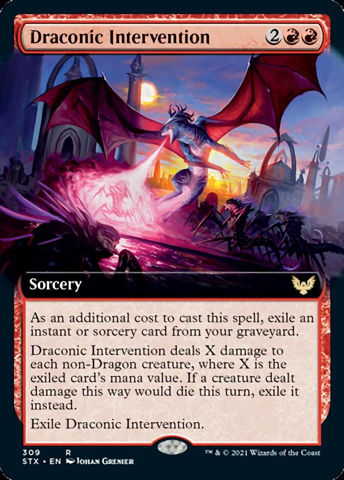 Draconic Intervention (Extended Art) [Strixhaven: School of Mages] | Odin's Place