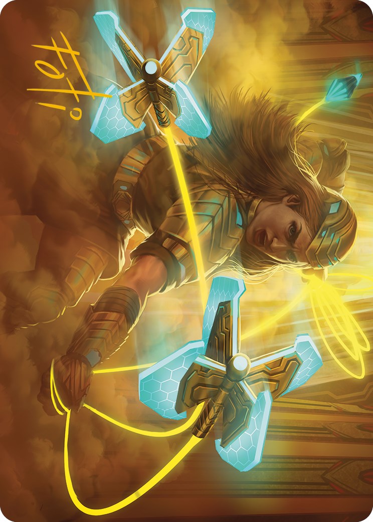Bladehold War-Whip Art Card (Gold-Stamped Signature) [Phyrexia: All Will Be One Art Series] | Odin's Place