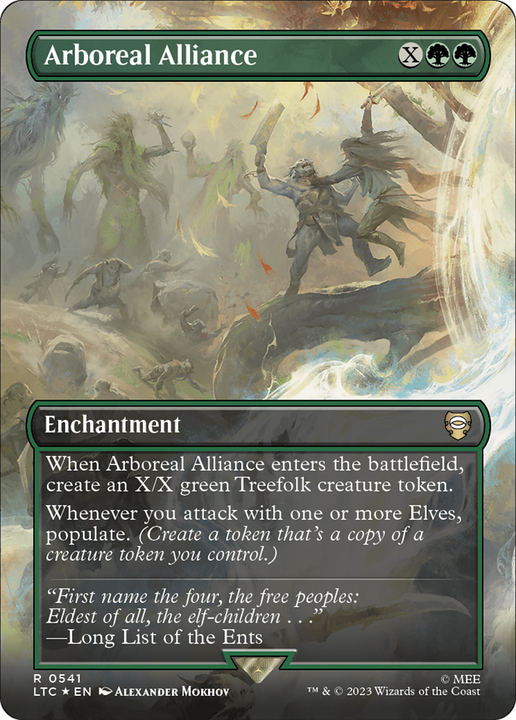 Arboreal Alliance (Borderless) (Surge Foil) [The Lord of the Rings: Tales of Middle-Earth Commander] | Odin's Place