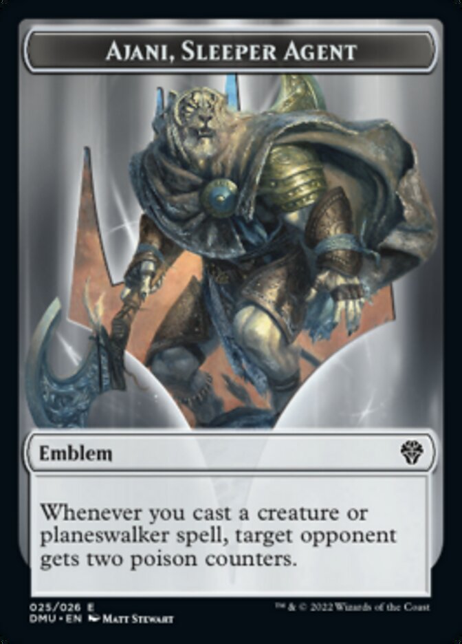 Soldier // Ajani, Sleeper Agent Emblem Double-Sided Token [Dominaria United Tokens] | Odin's Place