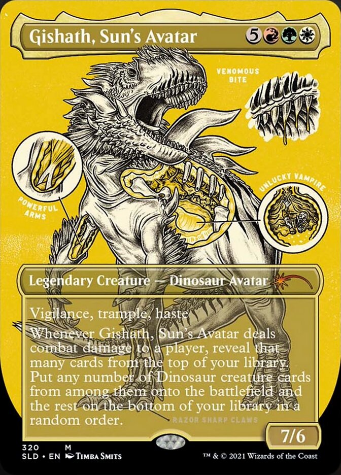 Gishath, Sun's Avatar (Borderless) [Secret Lair Drop Series] | Odin's Place