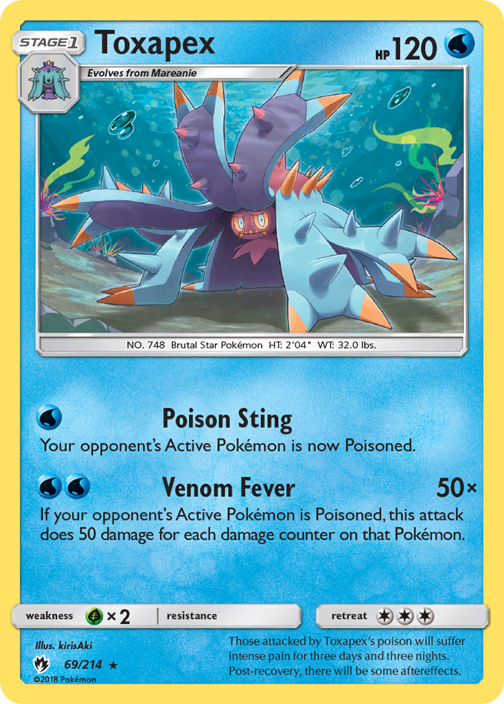 Toxapex (69/214) [Sun & Moon: Lost Thunder] | Odin's Place