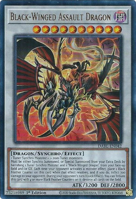 Black-Winged Assault Dragon [DABL-EN042] Ultra Rare | Odin's Place