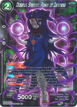 Oceanus Shenron, Power of Darkness (BT14-136) [Cross Spirits Prerelease Promos] | Odin's Place