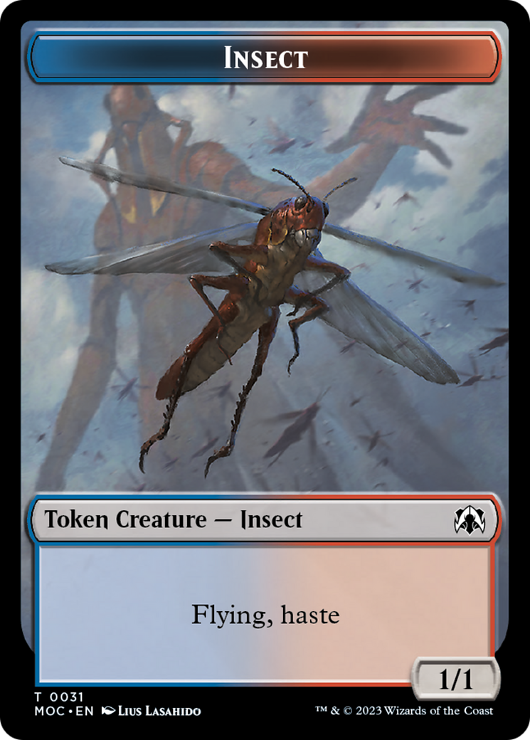 Soldier // Insect Double-Sided Token [March of the Machine Commander Tokens] | Odin's Place