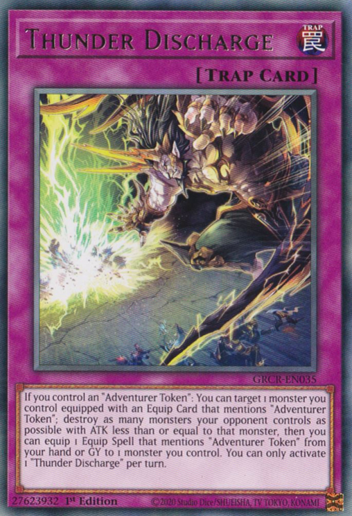 Thunder Discharge [GRCR-EN035] Rare | Odin's Place