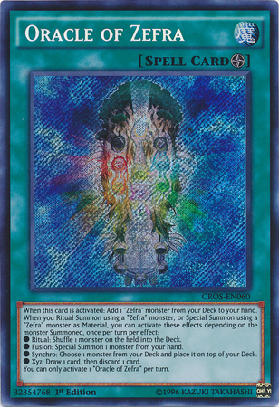 Oracle of Zefra [CROS-EN060] Secret Rare | Odin's Place
