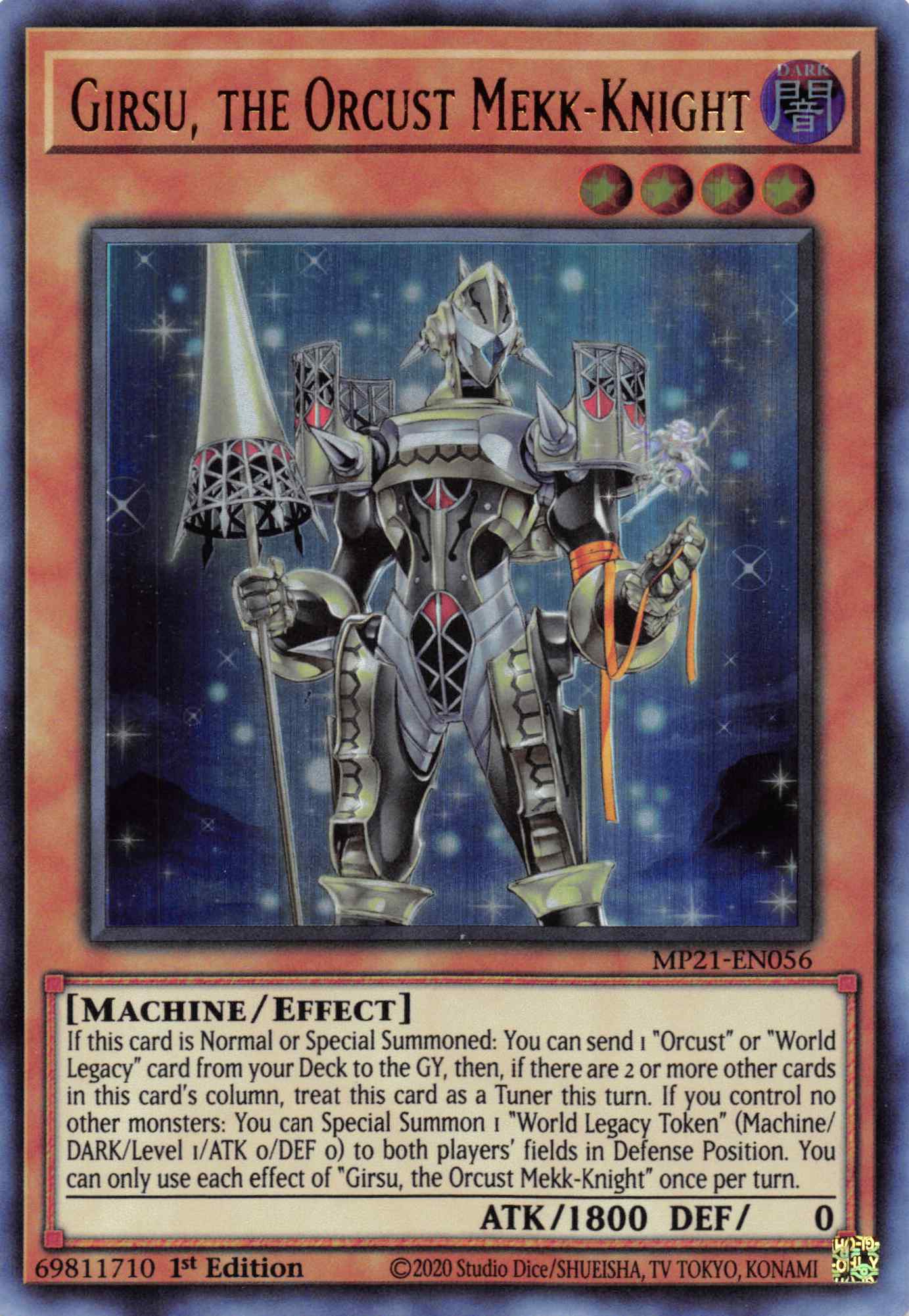 Girsu, the Orcust Mekk-Knight [MP21-EN056] Ultra Rare | Odin's Place