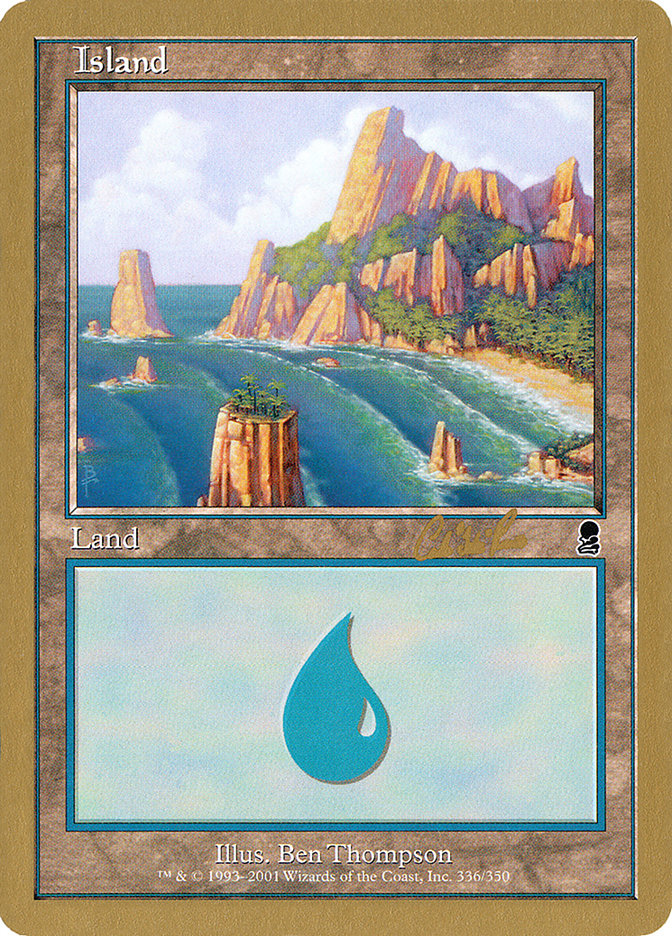 Island (cr336) (Carlos Romao) [World Championship Decks 2002] | Odin's Place