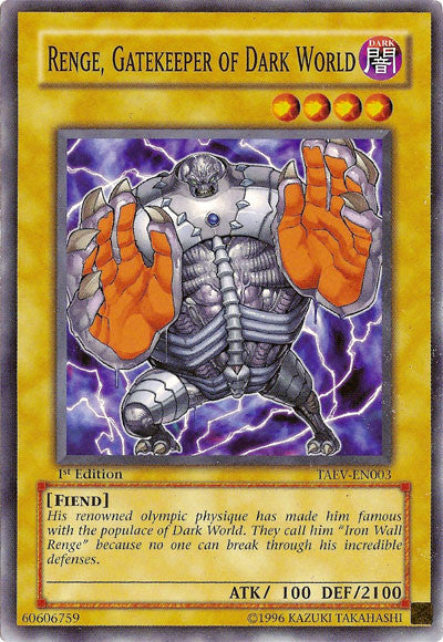 Renge, Gatekeeper of Dark World [TAEV-EN003] Common | Odin's Place