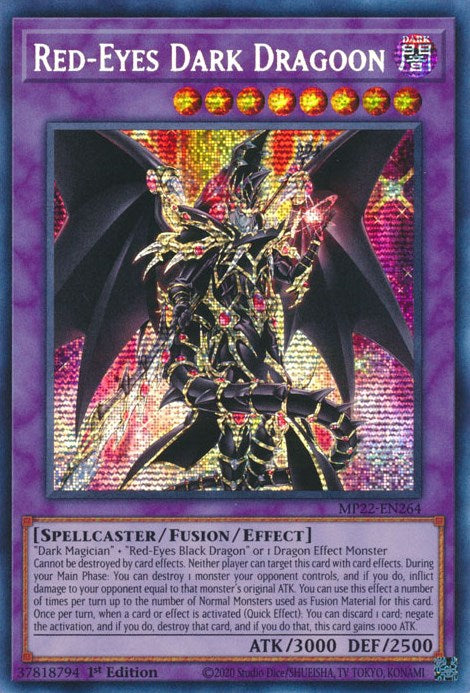 Red-Eyes Dark Dragoon [MP22-EN264] Prismatic Secret Rare | Odin's Place