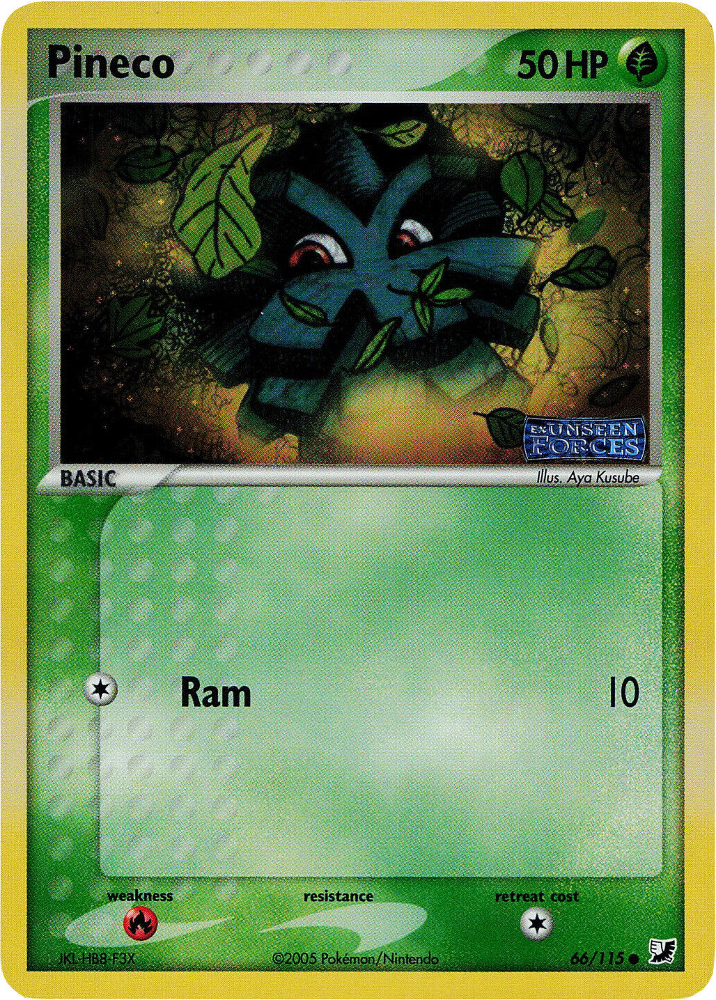 Pineco (66/115) (Stamped) [EX: Unseen Forces] | Odin's Place