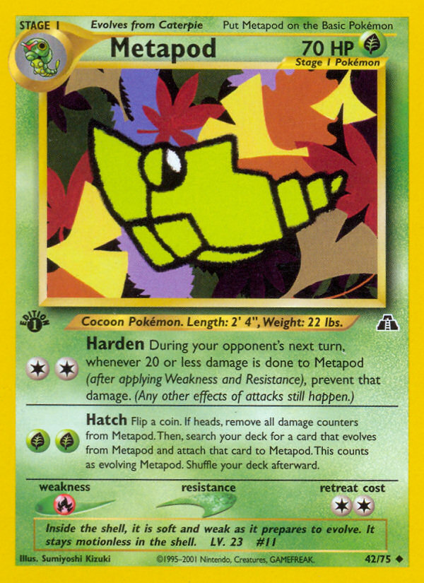Metapod (42/75) [Neo Discovery 1st Edition] | Odin's Place
