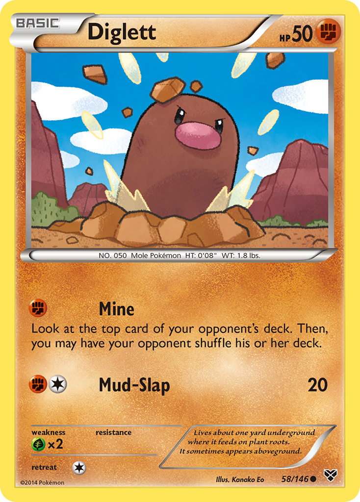 Diglett (58/146) [XY: Base Set] | Odin's Place