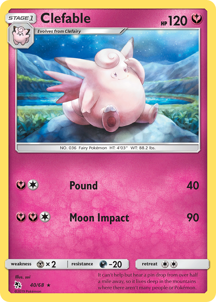 Clefable (40/68) [Sun & Moon: Hidden Fates] | Odin's Place