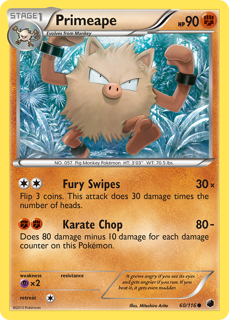Primeape (60/116) [Black & White: Plasma Freeze] | Odin's Place