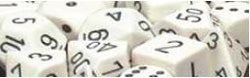 Chessex Opaque: 12mm D6 White/Black (36) | Odin's Place