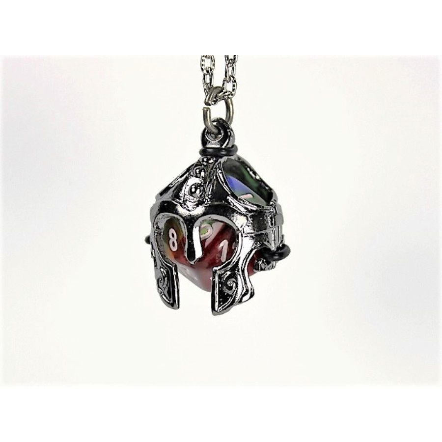 Chessex DICE HOLDER JEWELRY: HELMET PENDANT D20 - GUNMETAL GREY FINISH | Odin's Place