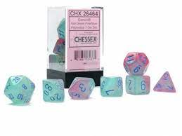 Gemini: Poly Gel Green-Pink/blue Luminary 7-Die Set | Odin's Place