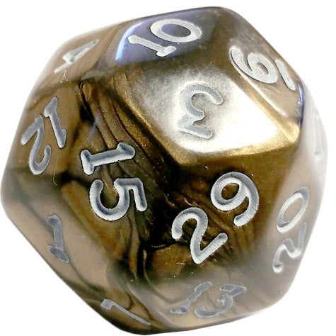 Chessex d30 Pearl Bronze and White | Odin's Place