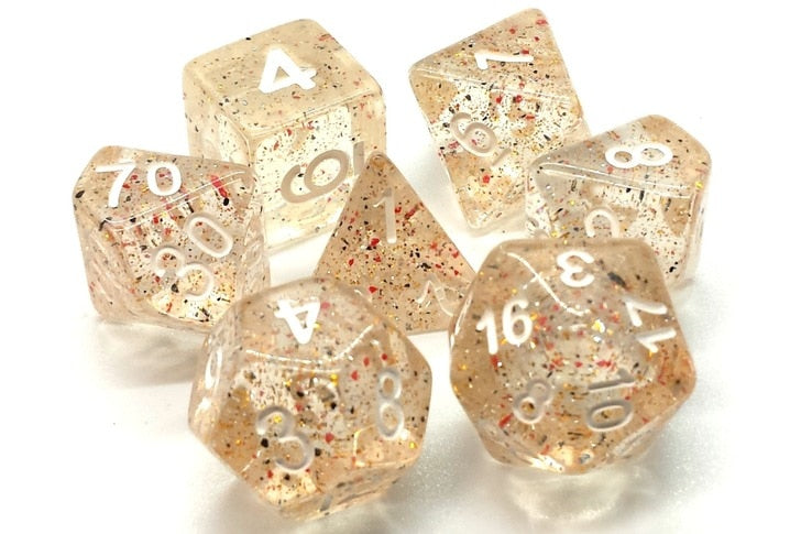 Old School Dice Particles Confetti Poly 7 Set | Odin's Place