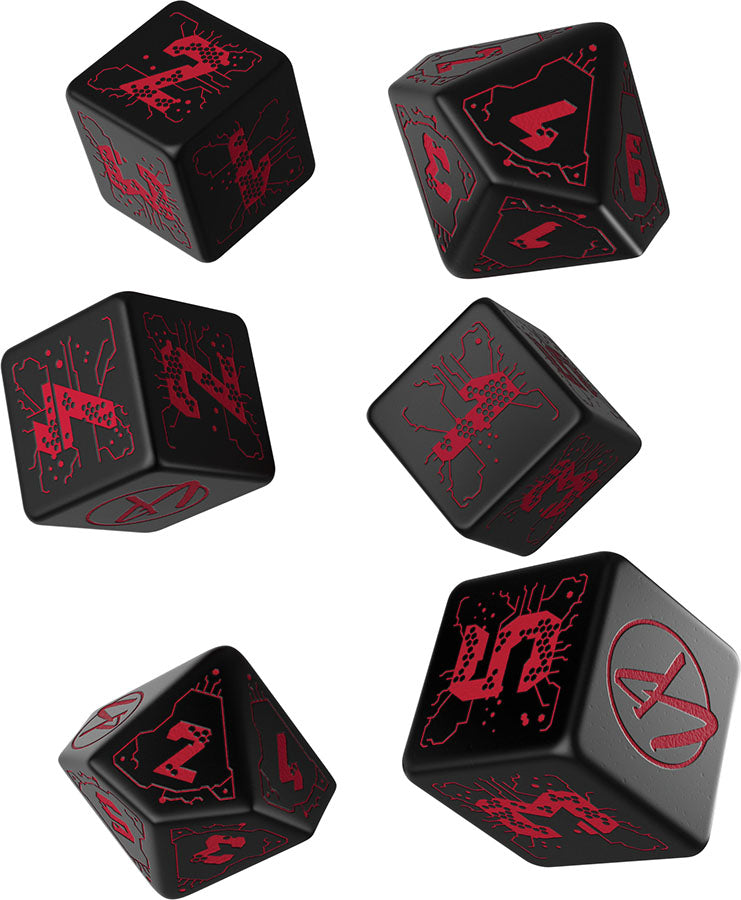 Q Workshop Cyberpunk RPG Red Essential Dice Set | Odin's Place