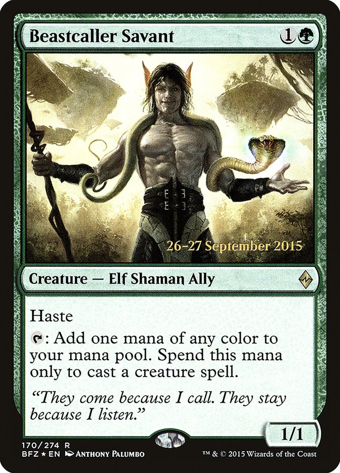 Beastcaller Savant (170) [Battle for Zendikar Prerelease Promos] | Odin's Place