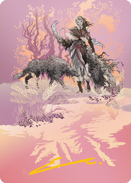 Arlinn, the Pack's Hope 2 Art Card (Gold-Stamped Signature) [Innistrad: Midnight Hunt Art Series] | Odin's Place